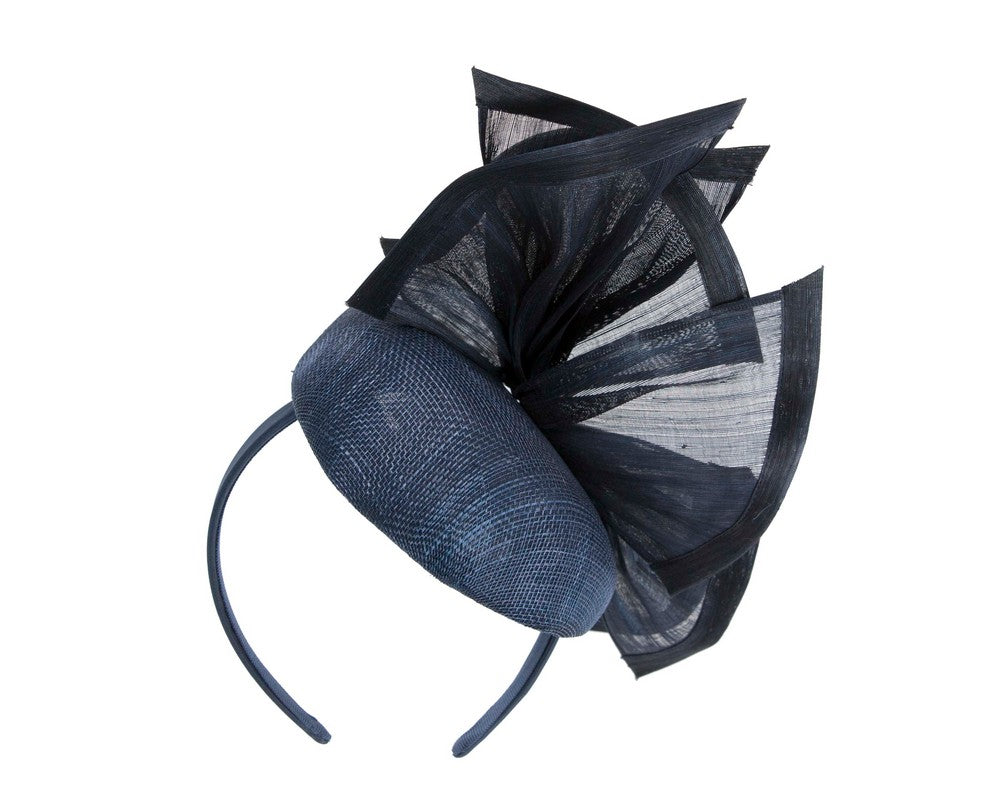 Bespoke navy racing fascinator by Fillies Collection S254