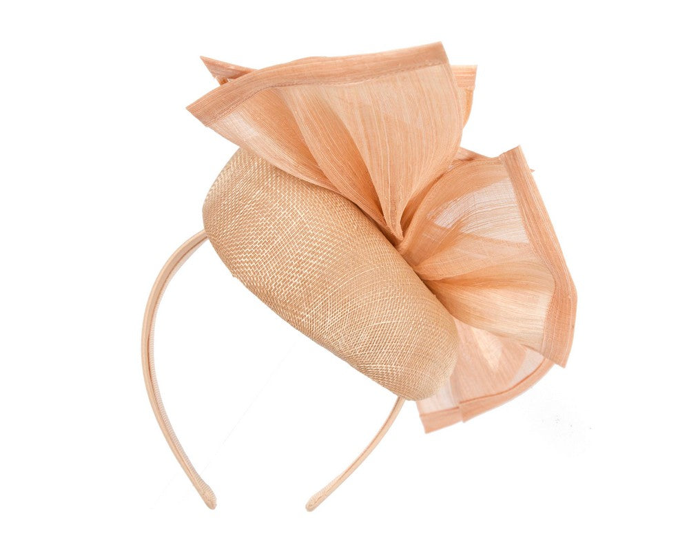 Bespoke nude racing fascinator by Fillies Collection S254