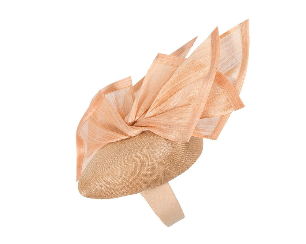 Bespoke nude racing fascinator by Fillies Collection S254