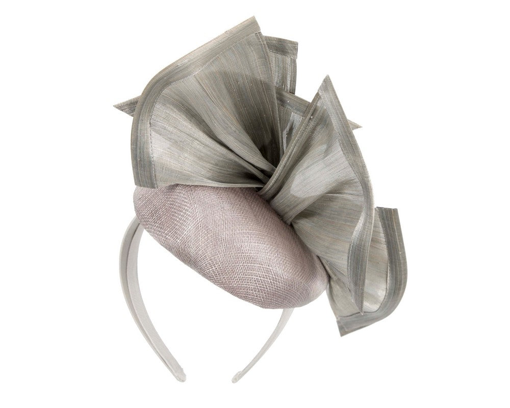 Bespoke silver racing fascinator by Fillies Collection S254