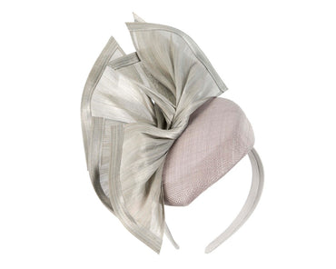 Bespoke silver racing fascinator by Fillies Collection S254