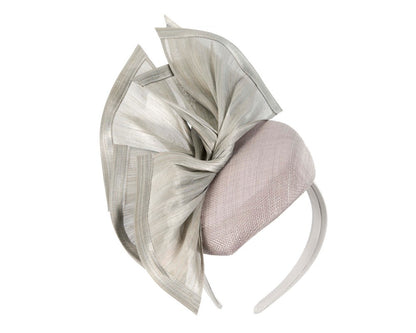 Bespoke silver racing fascinator by Fillies Collection S254