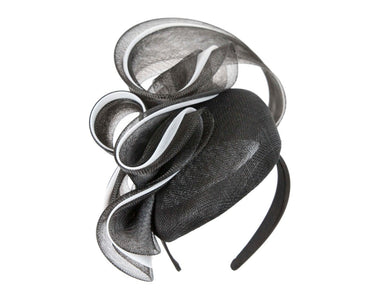 Black and white racing fascinator by Fillies Collection