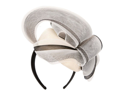Cream and black racing fascinator by Fillies Collection-5