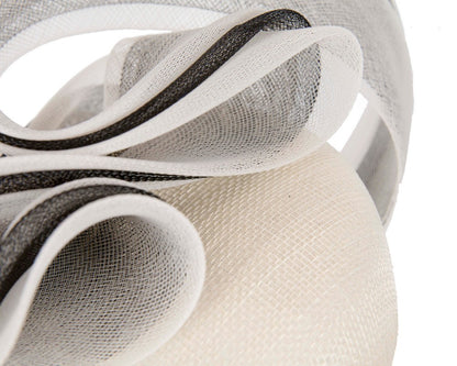 Cream and black racing fascinator by Fillies Collection-4