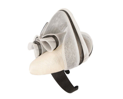 Cream and black racing fascinator by Fillies Collection-2