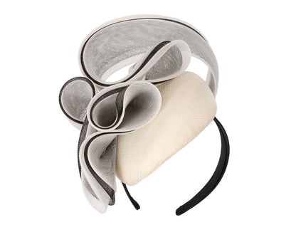 Cream and black racing fascinator by Fillies Collection-1