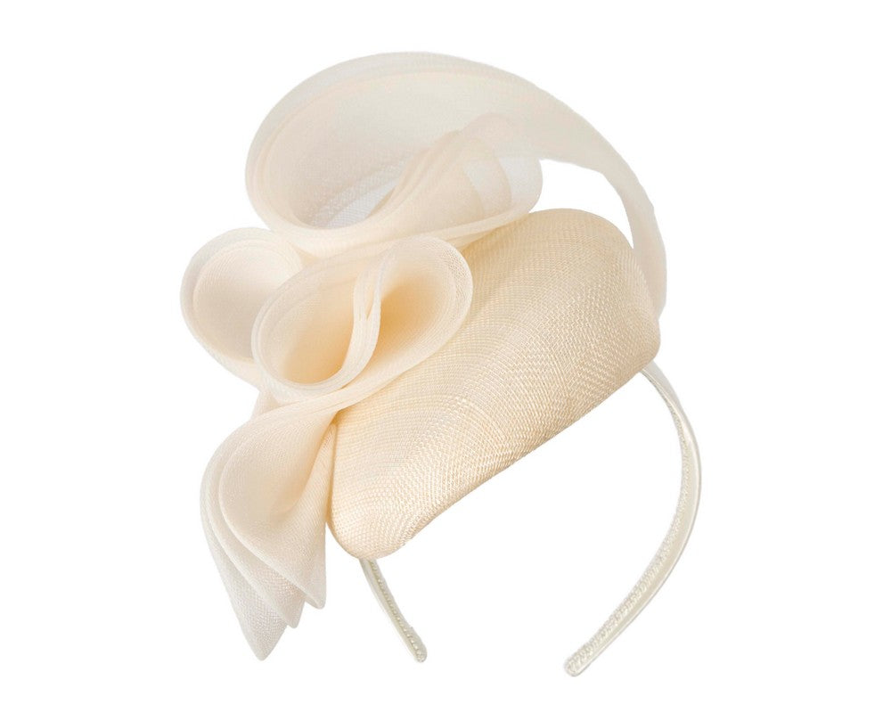 Cream racing fascinator by Fillies Collection-1