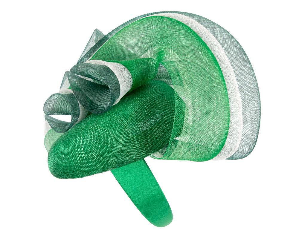 Green and cream racing fascinator by Fillies Collection