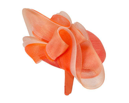 Orange and cream racing fascinator by Fillies Collection-3