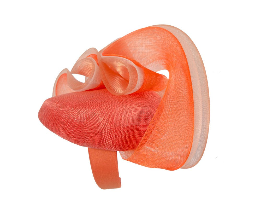 Orange and cream racing fascinator by Fillies Collection-2