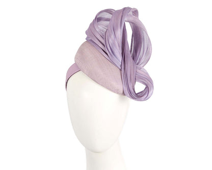 Lilac pillbox fascinator with silk abaca bow by Fillies Collection S258LI-0