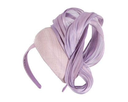 Lilac pillbox fascinator with silk abaca bow by Fillies Collection S258LI-1