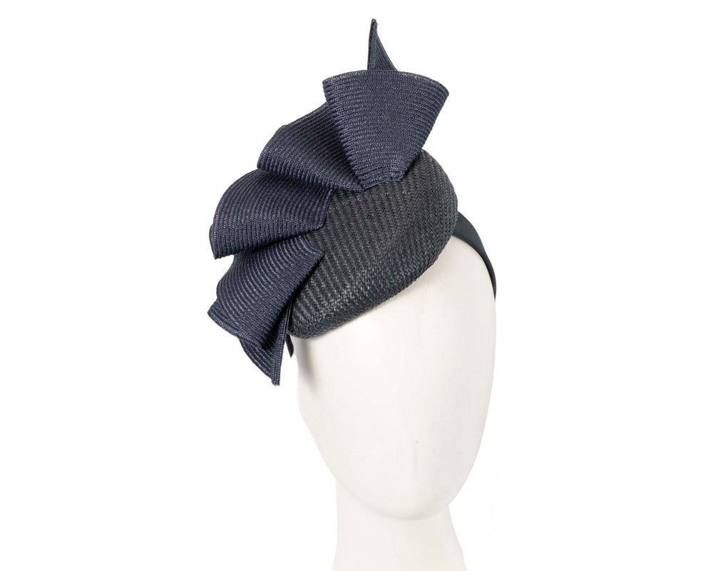 Navy pillbox fascinator by Fillies Collection S259-0