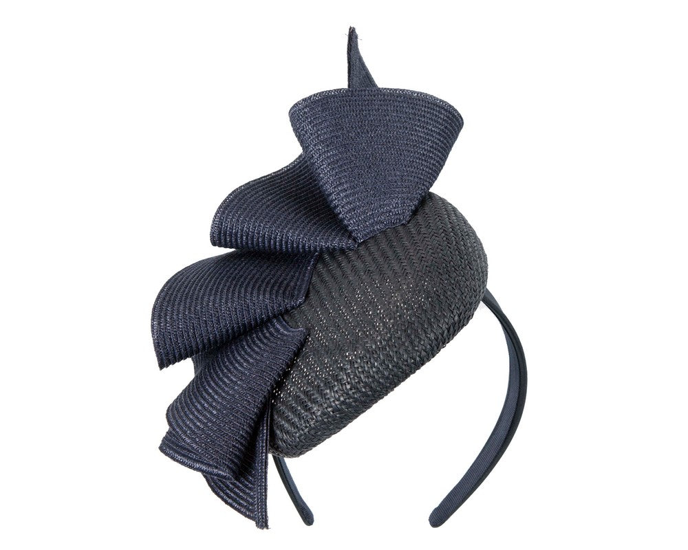 Navy pillbox fascinator by Fillies Collection S259-1