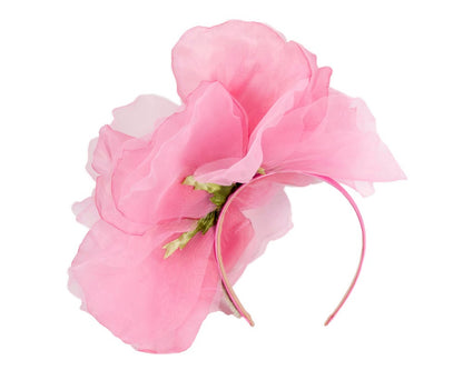 Large hot pink silk flower fascinator by Fillies Collection-3