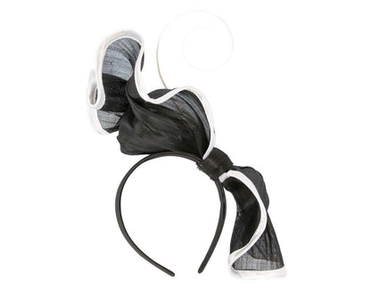 Black & white racing fascinator by Fillies Collection