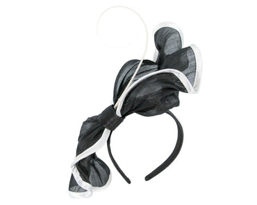 Black & white racing fascinator by Fillies Collection