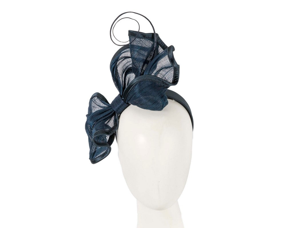 Navy racing fascinator by Fillies Collection-0
