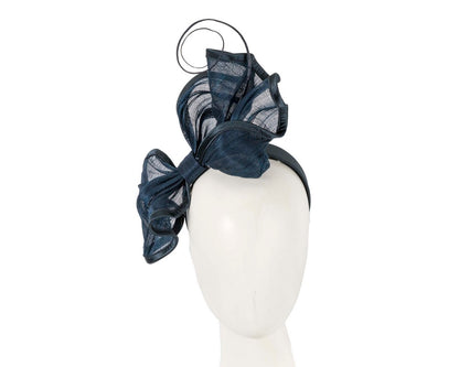 Navy racing fascinator by Fillies Collection-0