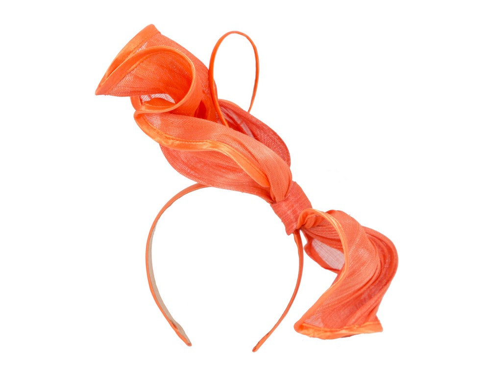 Orange racing fascinator by Fillies Collection-3
