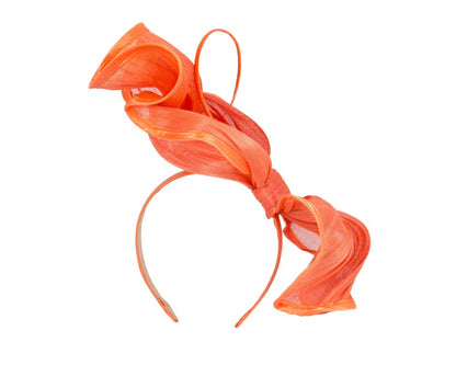 Orange racing fascinator by Fillies Collection-3