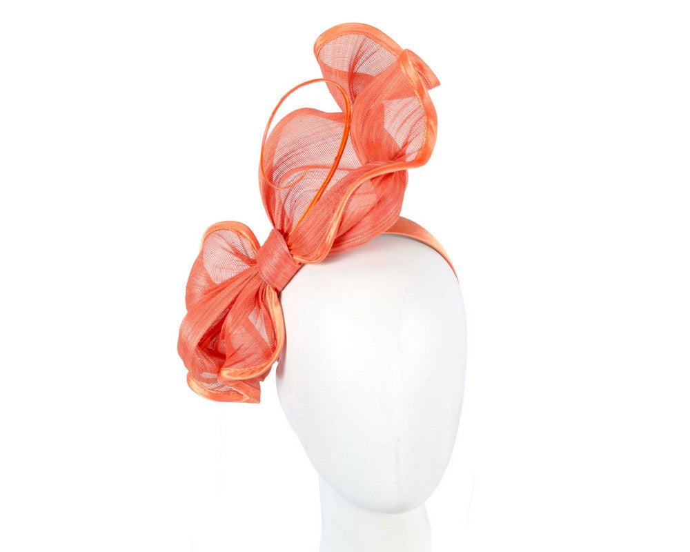 Orange racing fascinator by Fillies Collection-0