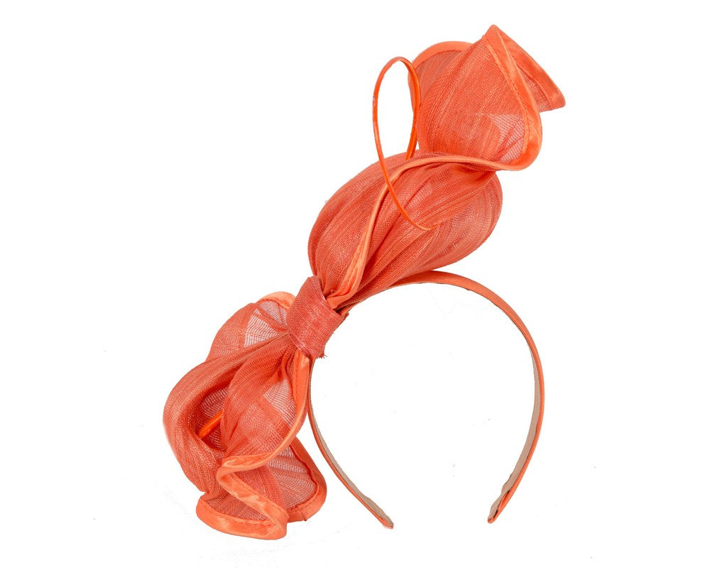 Orange racing fascinator by Fillies Collection-1