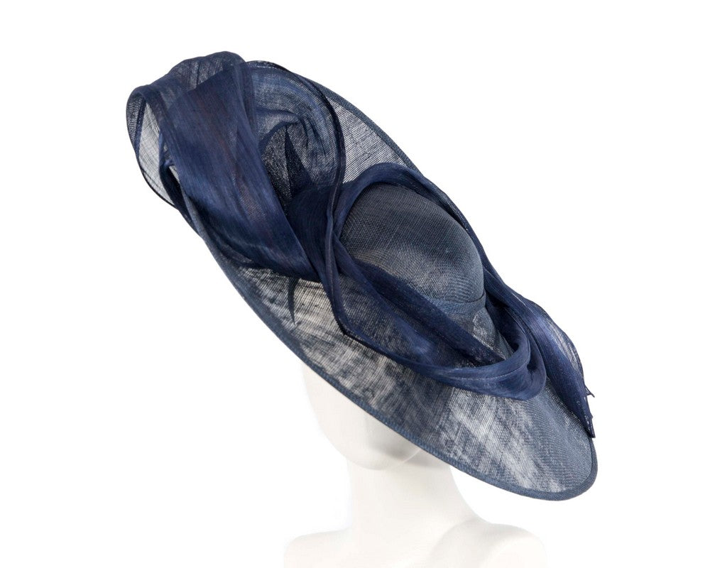 Large navy sinamay hatinator by Fillies Collection