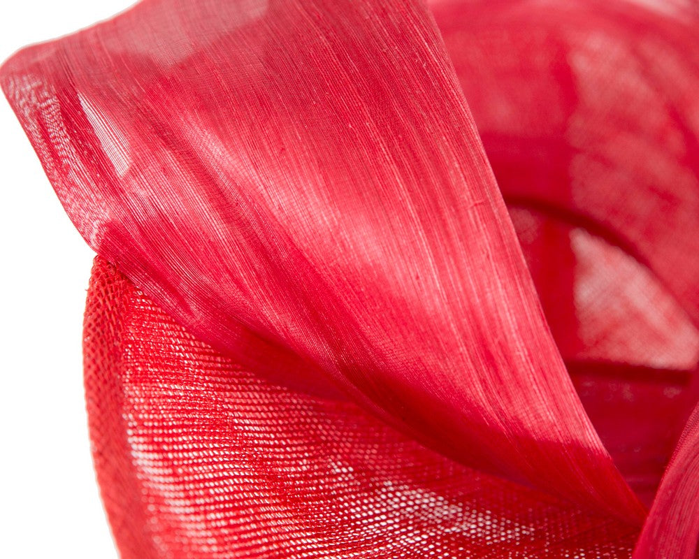 Large red sinamay hatinator by Fillies Collection