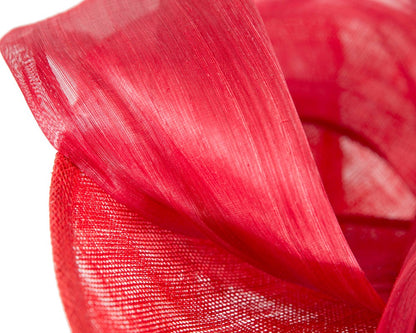 Large red sinamay hatinator by Fillies Collection