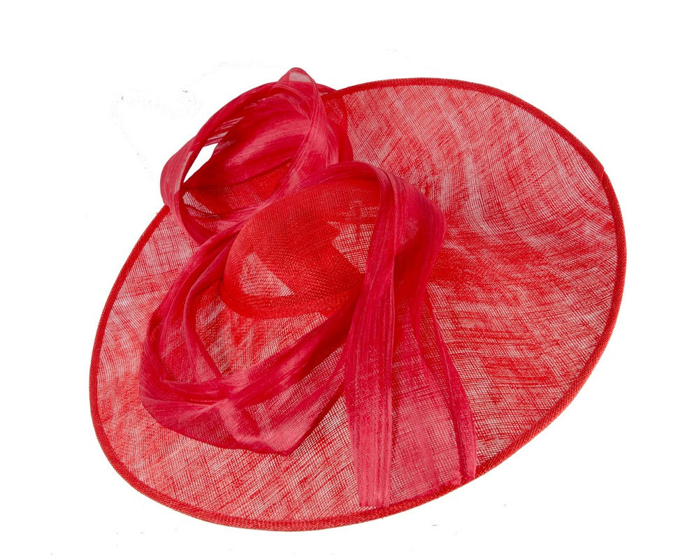 Large red sinamay hatinator by Fillies Collection