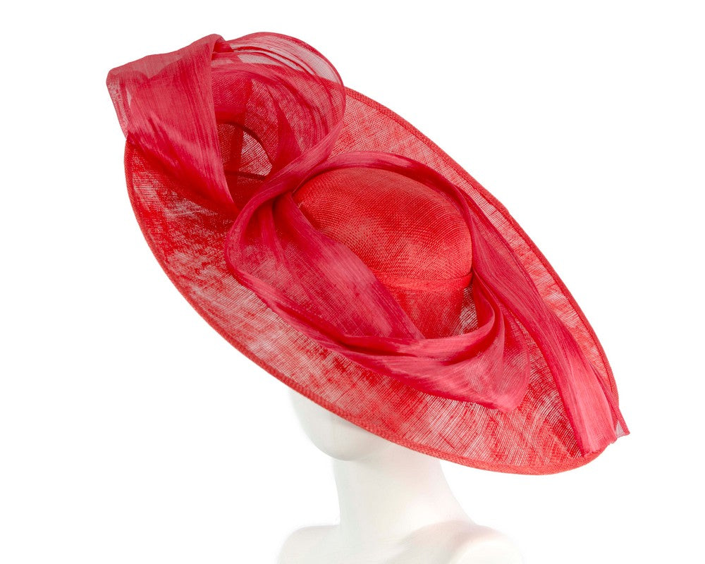 Large red sinamay hatinator by Fillies Collection