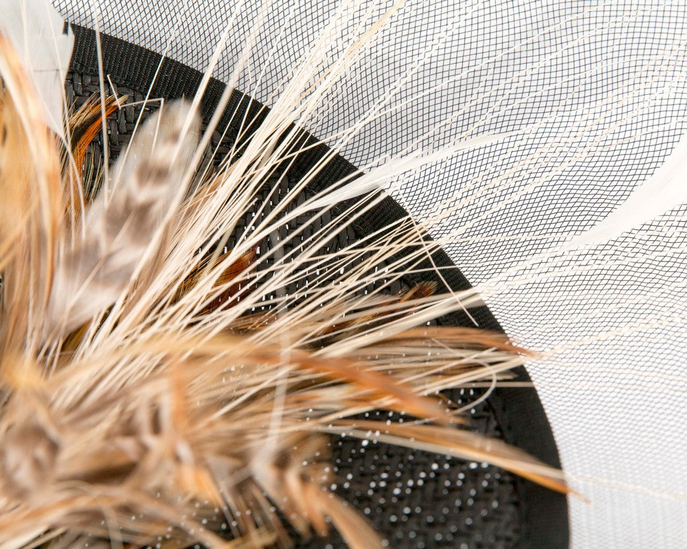 Tall black & animal fascinator by Fillies Collection-2