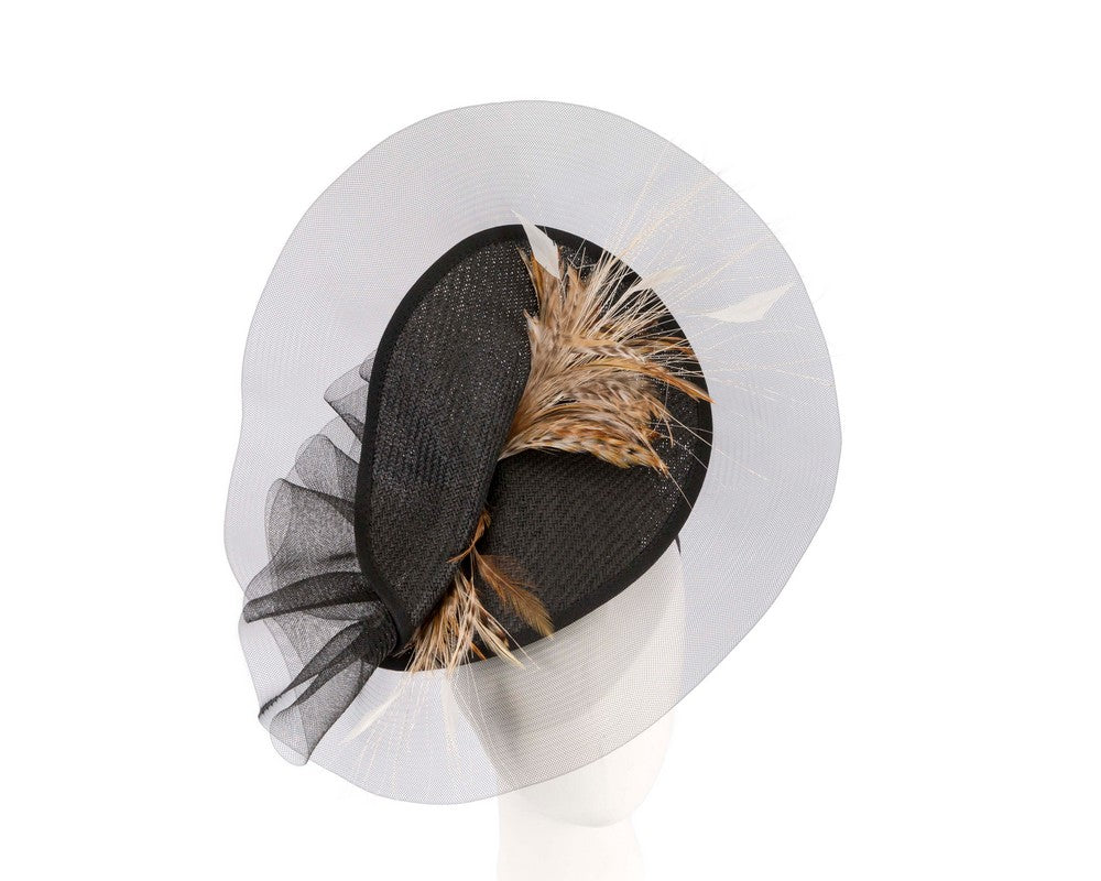 Tall black & animal fascinator by Fillies Collection-0