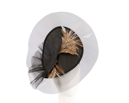 Tall black & animal fascinator by Fillies Collection-0