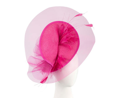 Tall fuchsia fascinator by Fillies Collection-0