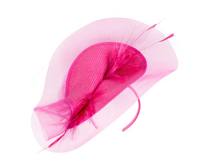 Tall fuchsia fascinator by Fillies Collection-1