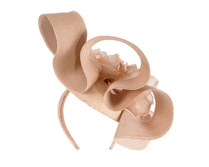 Large nude fascinator with flower by Fillies Collection-5