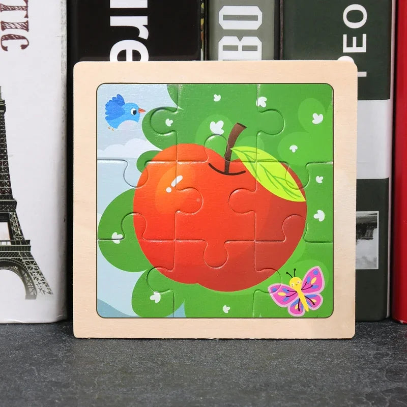 9pcs wooden toy jigsaw multivariant-36