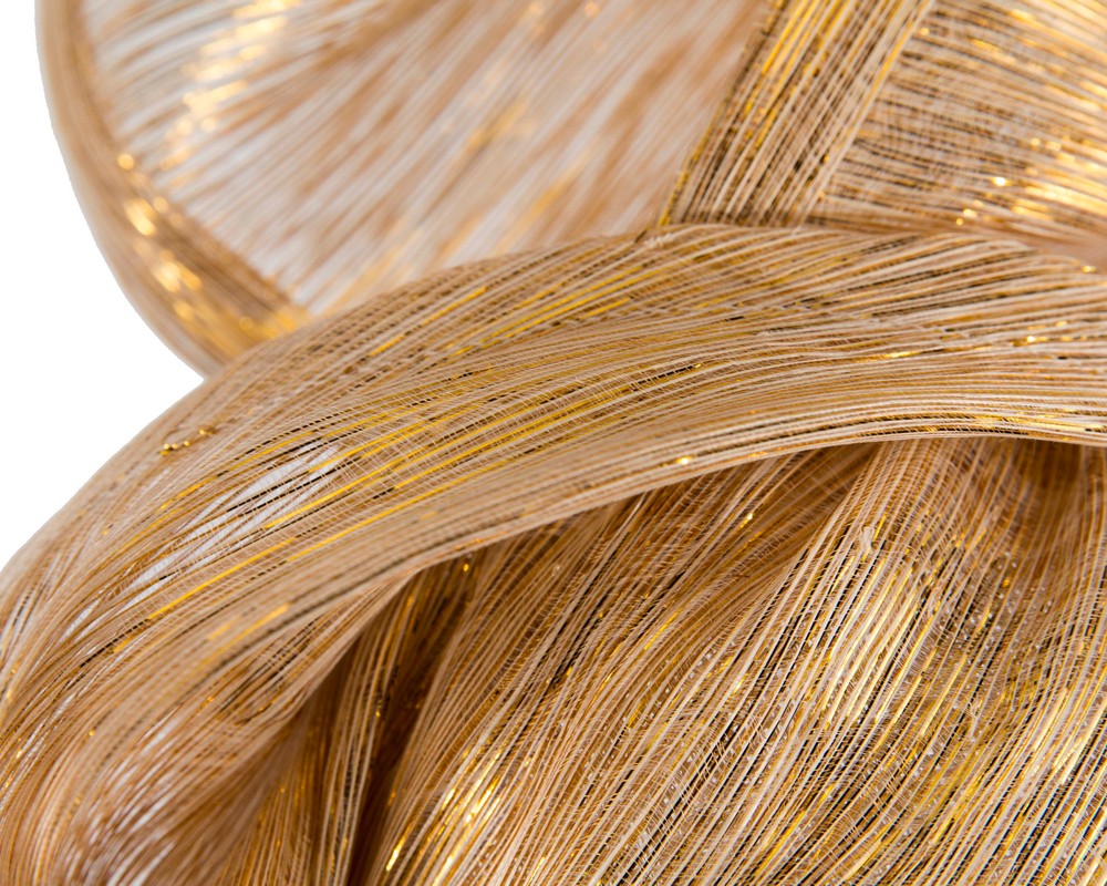 Gold designers racing fascinator by Fillies Collection