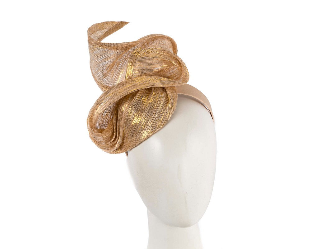 Gold designers racing fascinator by Fillies Collection
