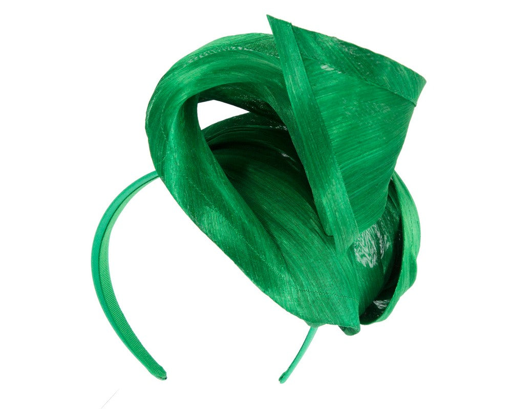 Green designers racing fascinator by Fillies Collection