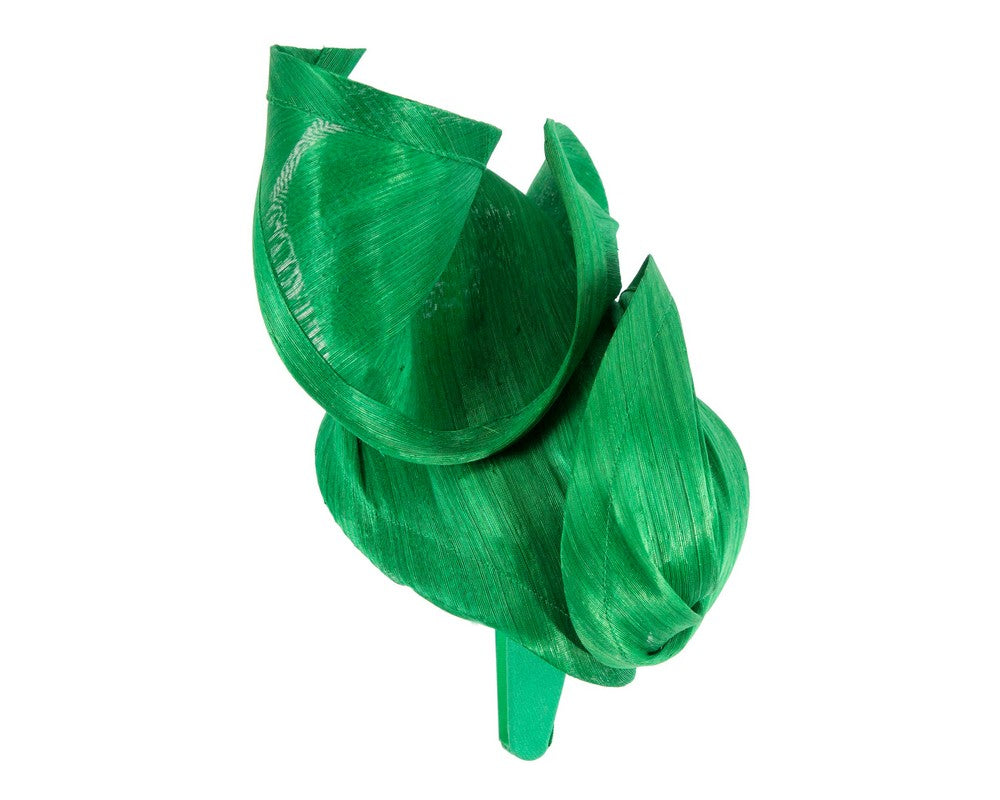Green designers racing fascinator by Fillies Collection