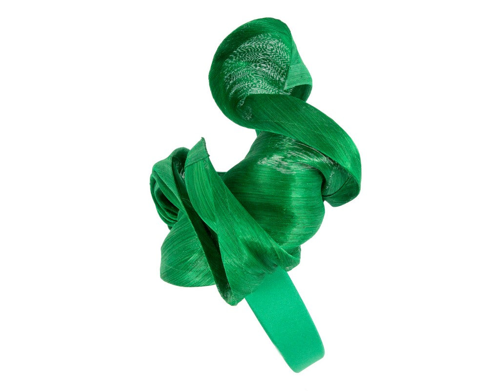 Green designers racing fascinator by Fillies Collection