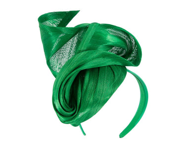 Green designers racing fascinator by Fillies Collection