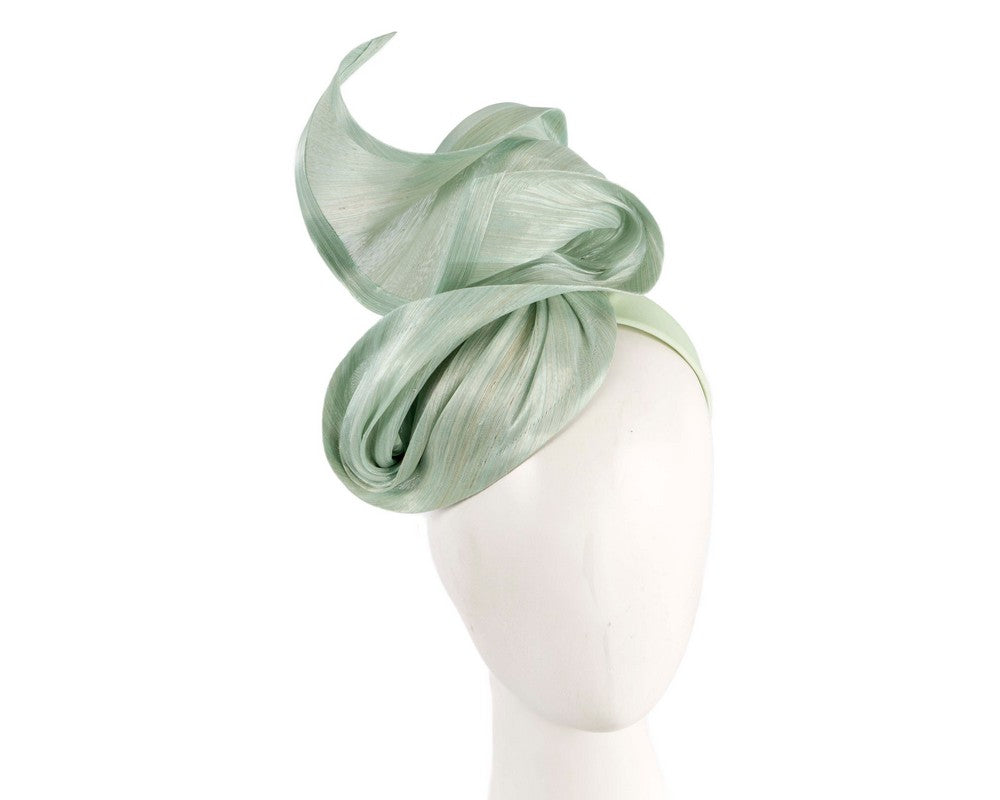 Mint green designers racing fascinator by Fillies Collection-0