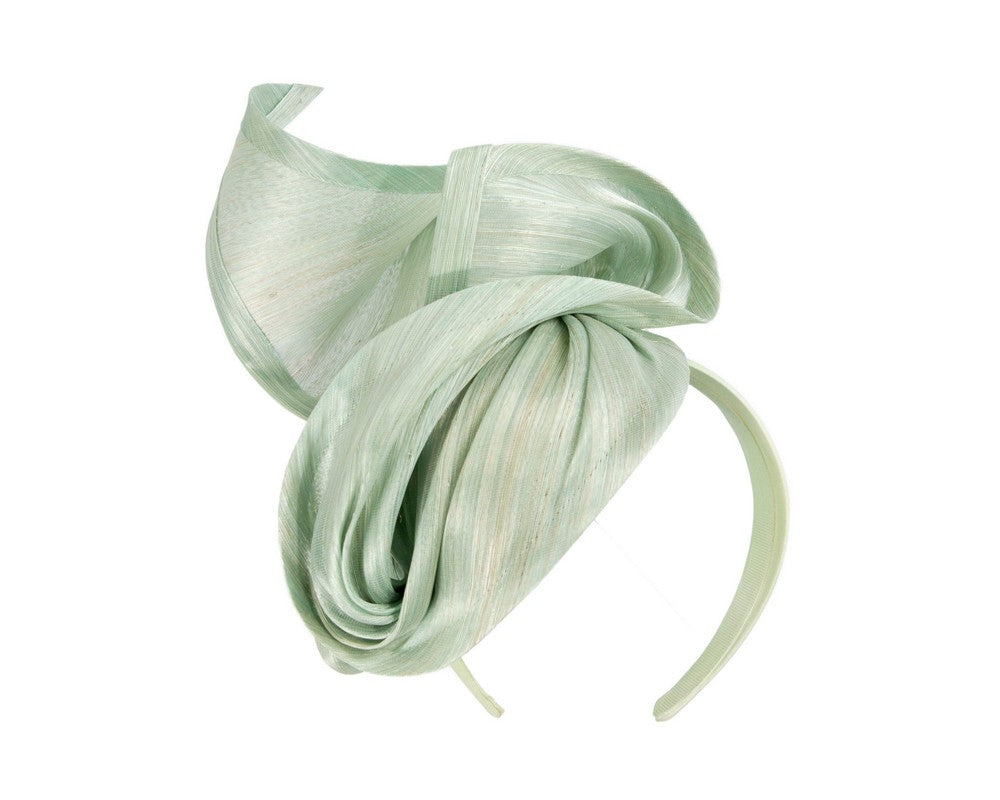 Mint green designers racing fascinator by Fillies Collection-1