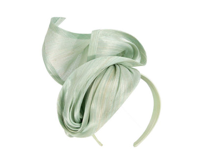 Mint green designers racing fascinator by Fillies Collection-1
