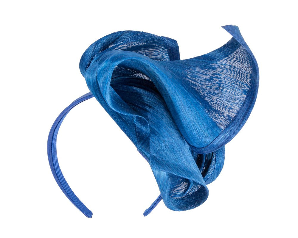 Royal blue designers racing fascinator by Fillies Collection-5